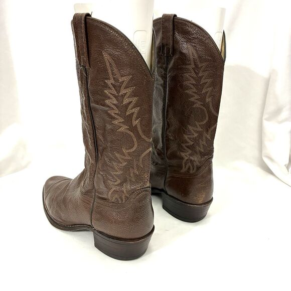 Dan Post Men’s Size 12 EW Brown Leather Round Toe Pull On Western Boots P2555 - Picture 11 of 14